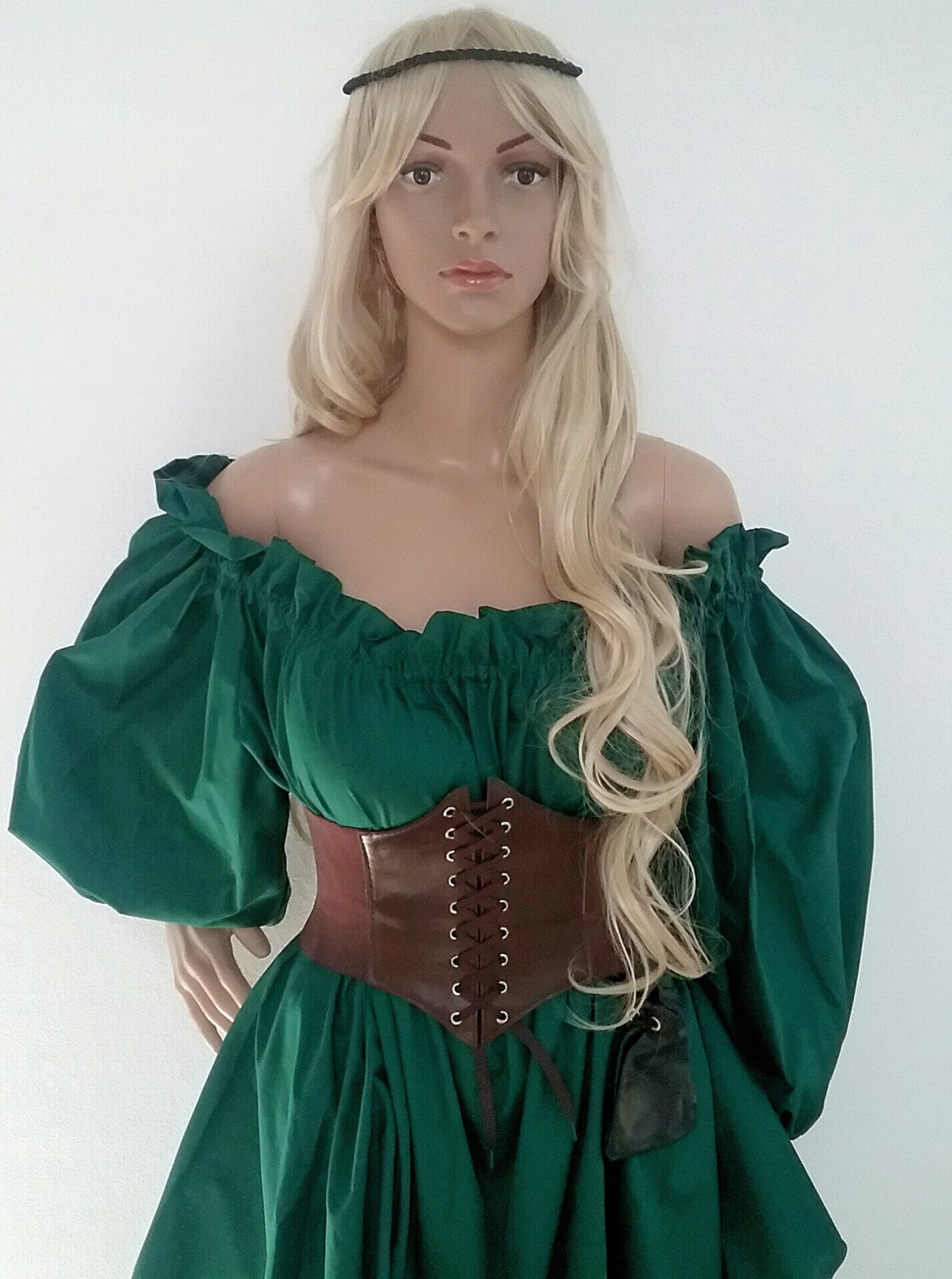 Goblin core underbust corset Embroidered corset belt retailer Green corset belt elvin fairy